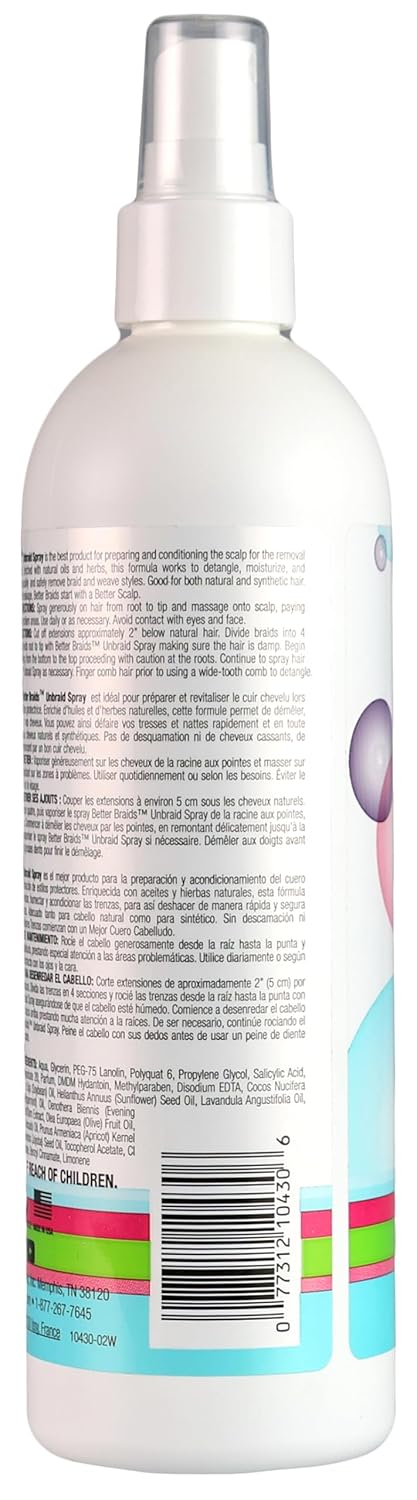 Better Braids Un-Braid Hair Spray 12 oz