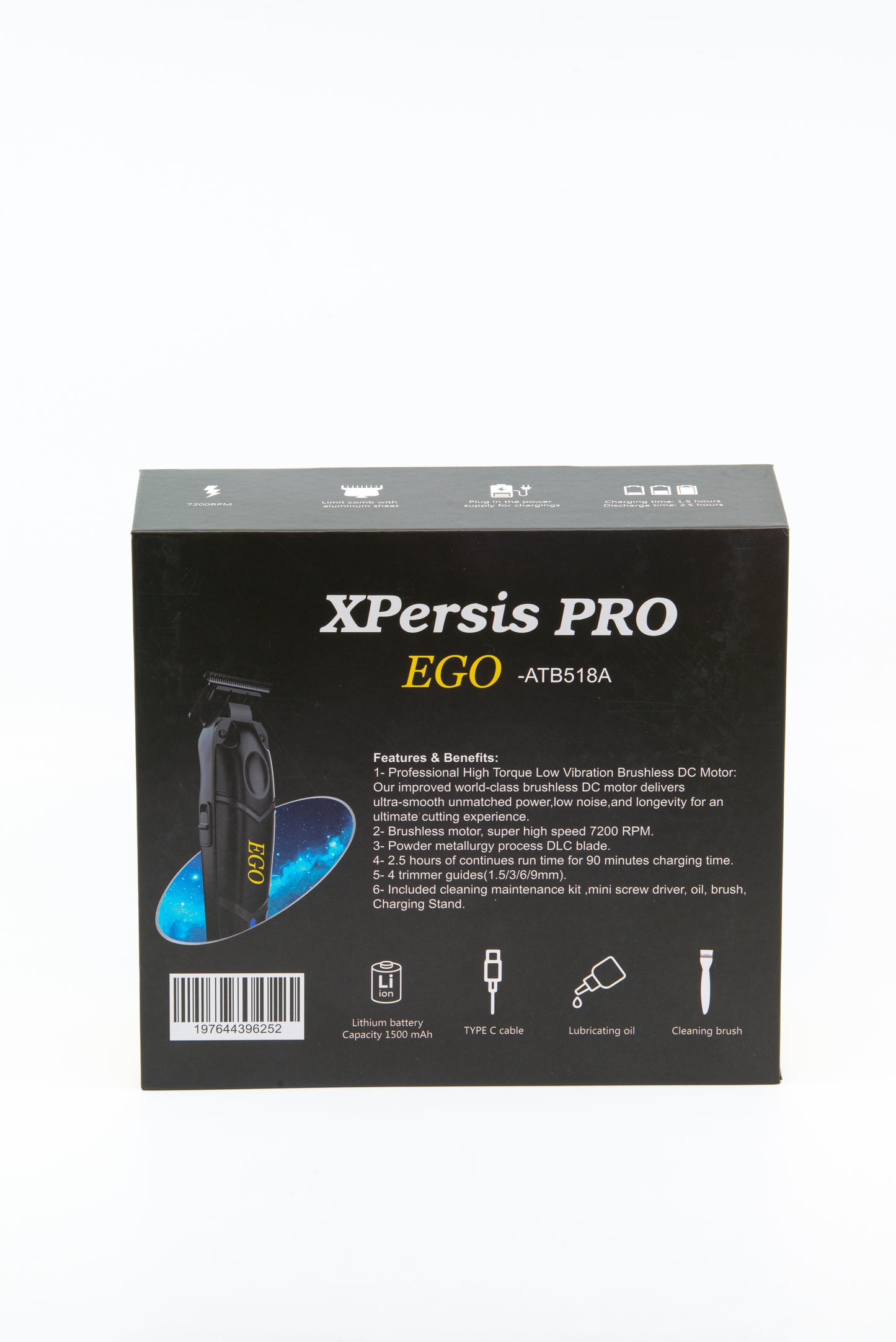 XPERSIS PRO Magnate Black Combo Cordless Hair Clipper and Ego Cordless Hair Trimmer
