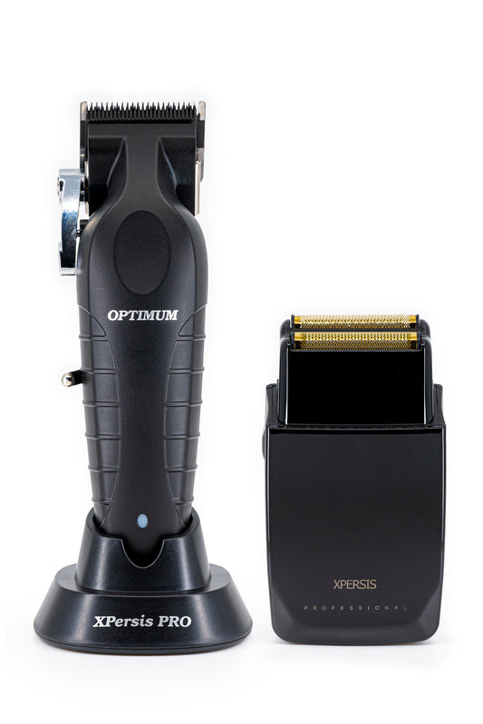 XPERSIS PRO Optimum Floating Lever Black Combo Cordless Hair Clipper and Foil Shaver
