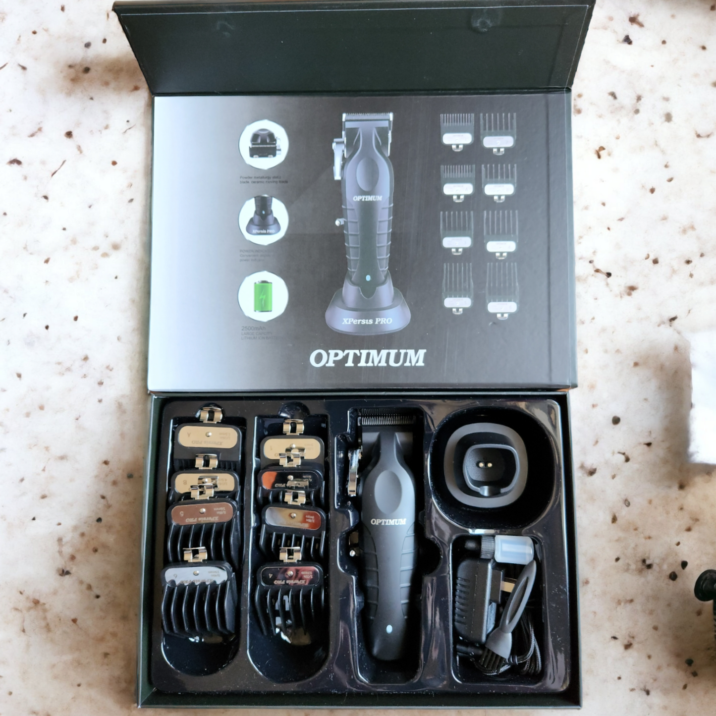 XPERSIS PRO Optimum Floating Lever Barber Cordless Hair Clipper DLC Taper Blade with Charging Stand