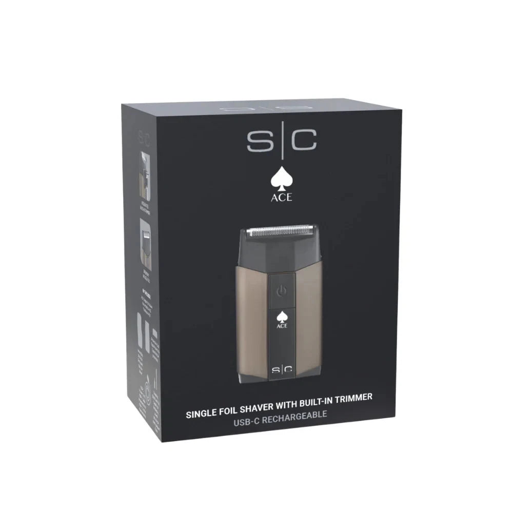 StyleCraft SC802N Ace Series Single Foil Shaver w/ Built-In Trimmer USB-C Charge