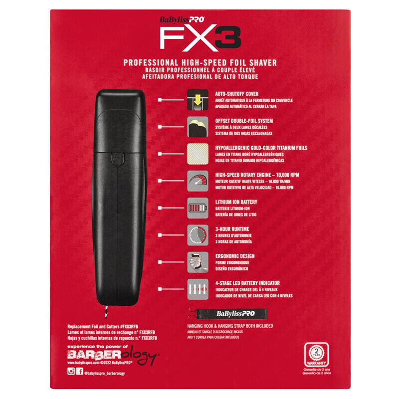 BaByliss FX3 Matte Black Shaver