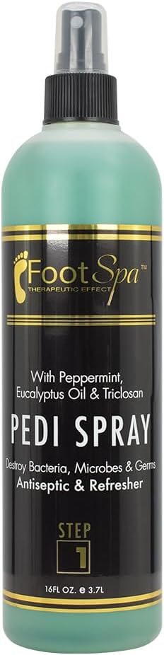 Pedi Spray Antiseptic, Mint & Eucalyptus - Refreshing Foot Care 16 oz