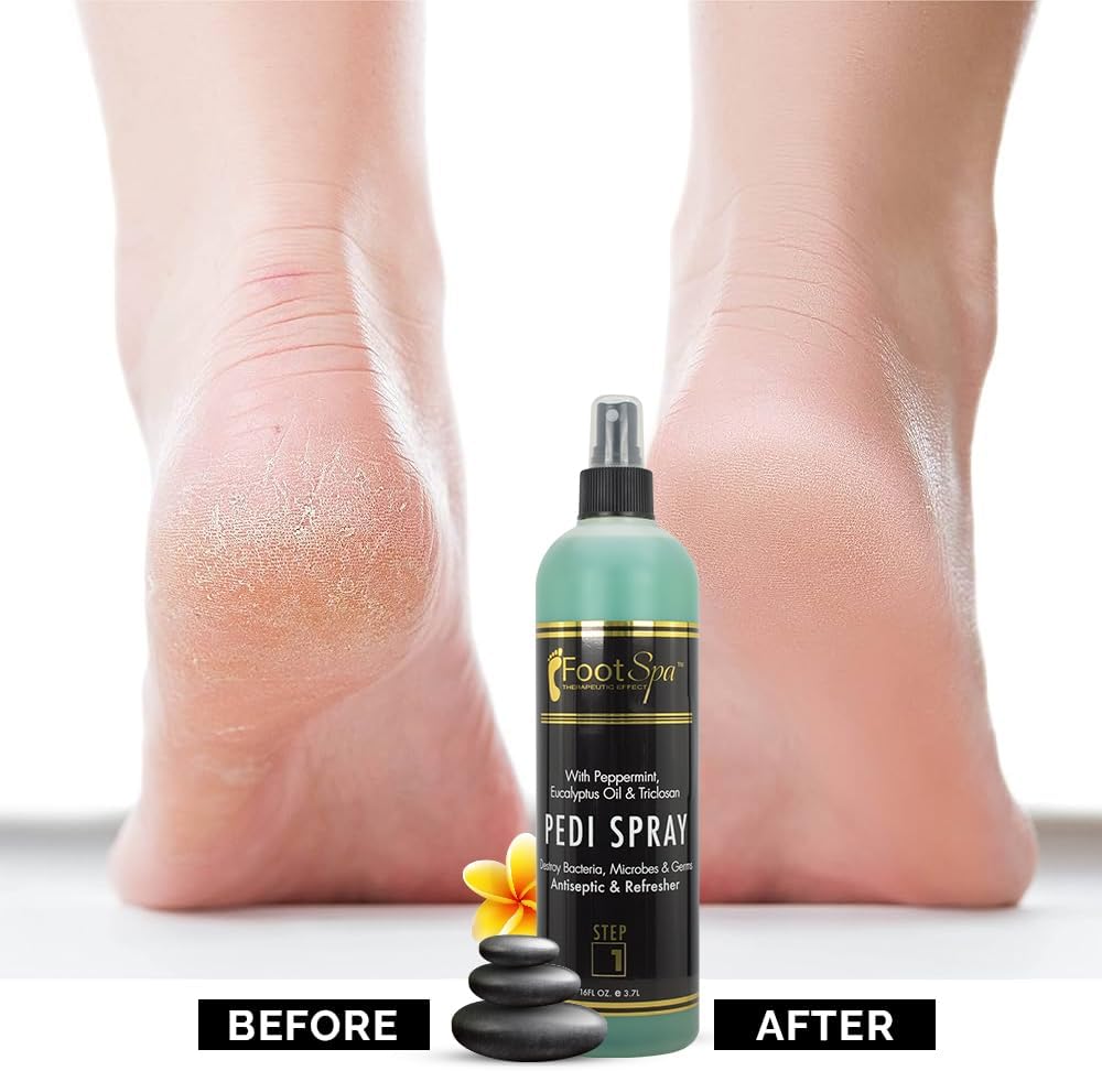 Pedi Spray Antiseptic, Mint & Eucalyptus - Refreshing Foot Care 16 oz