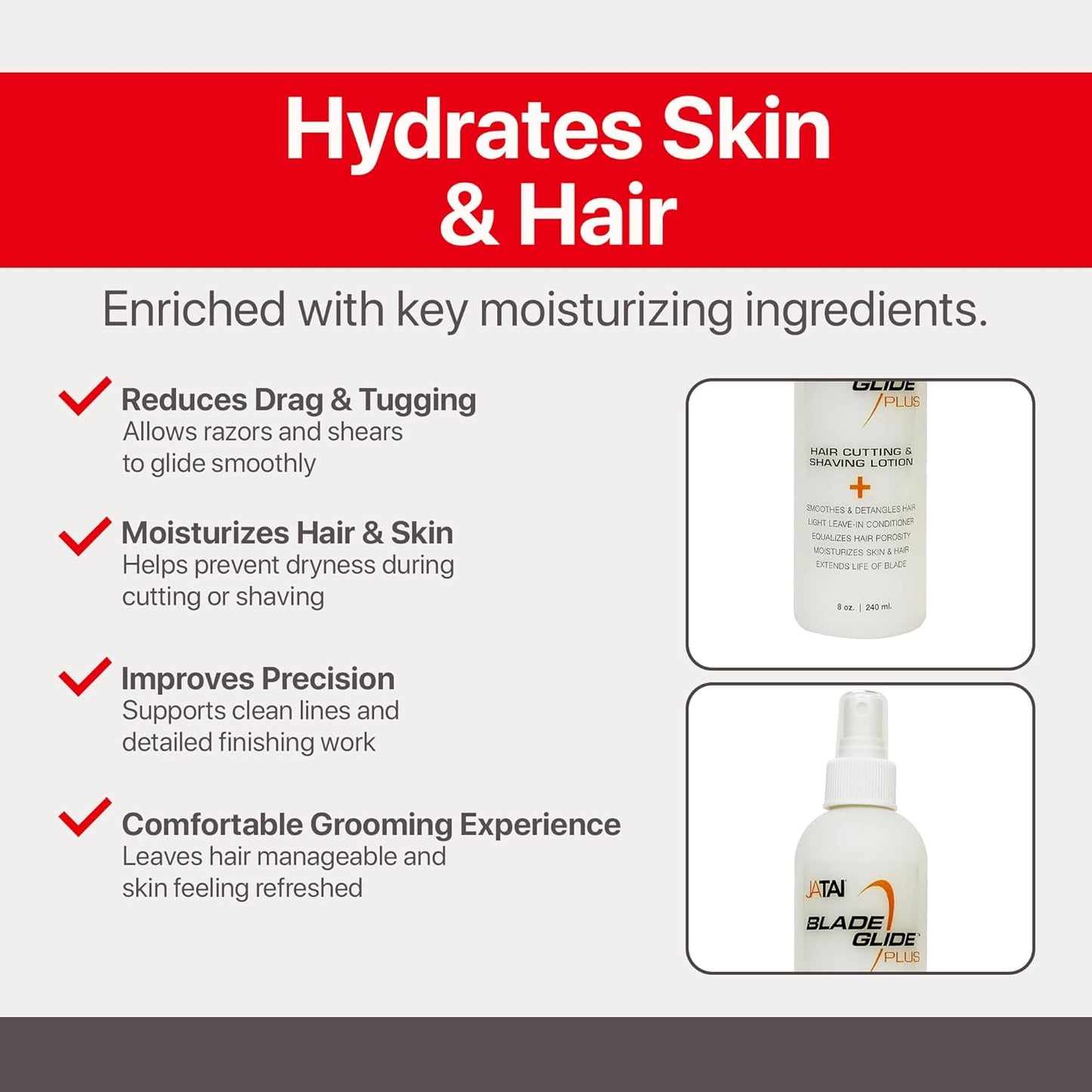 JATAI - Blade Glide Plus - Hair Cutting and Shave Lotion 8 oz