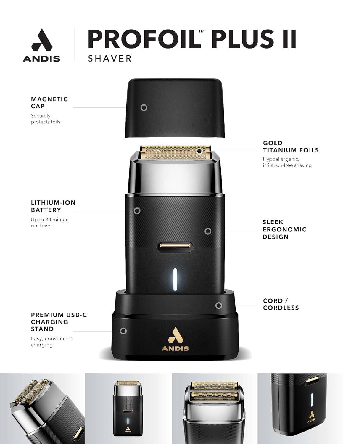 Andis Foil Plus II Cordless Shaver