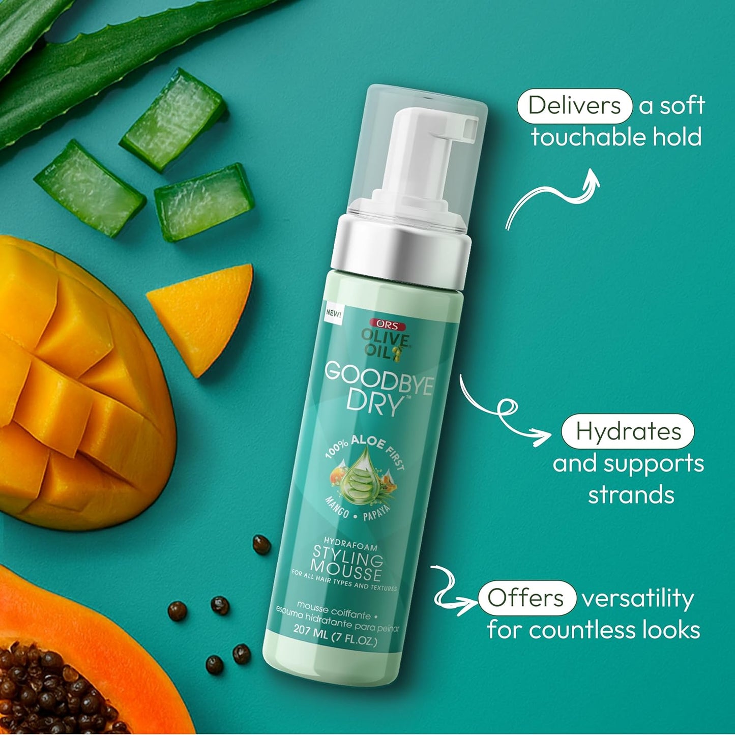 ORS Olive Oil Goodbye Dry Hydrafoam Styling Mousse Spray