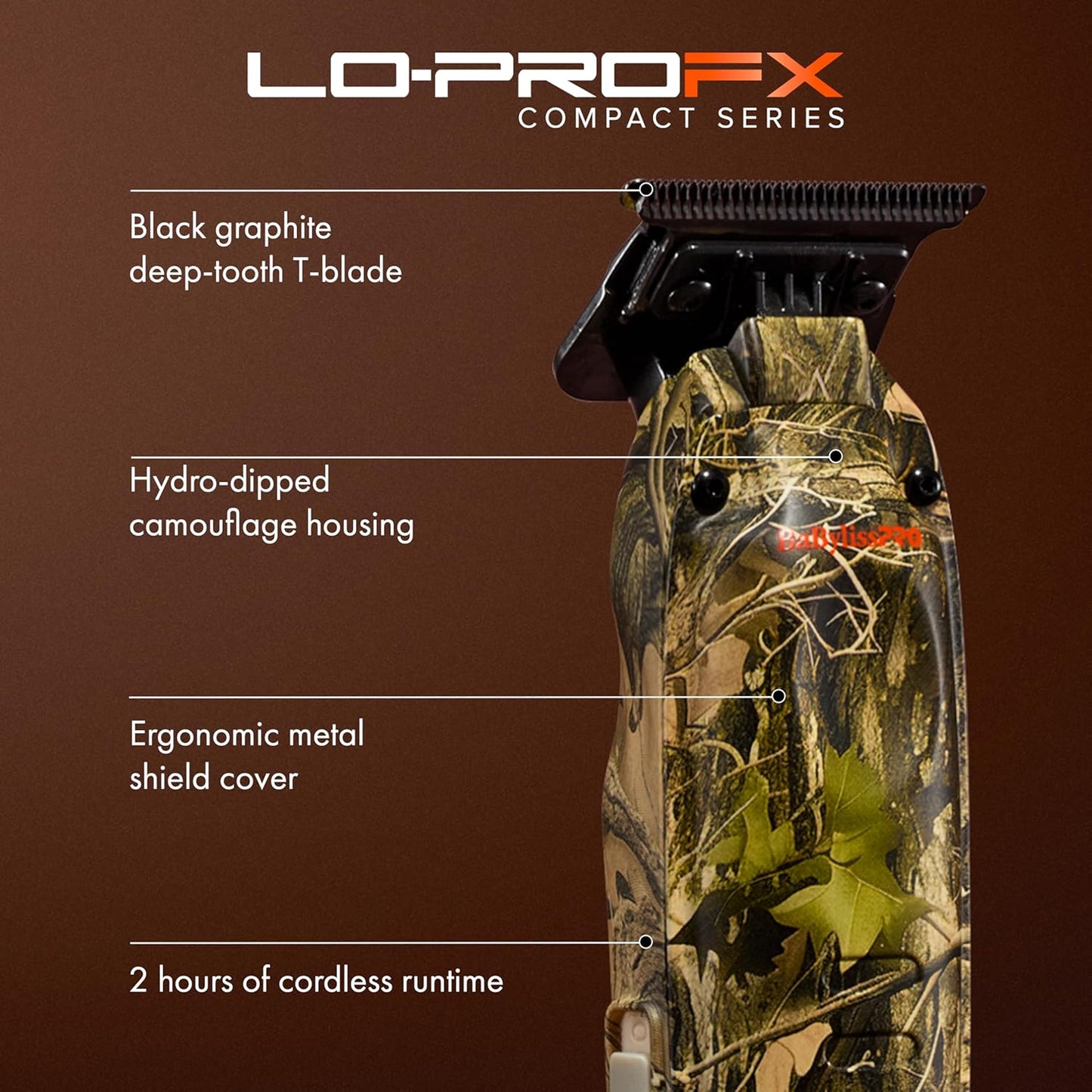 BaByliss PRO Camo Collecion Compact LO-PROFX Cordless Trimmer