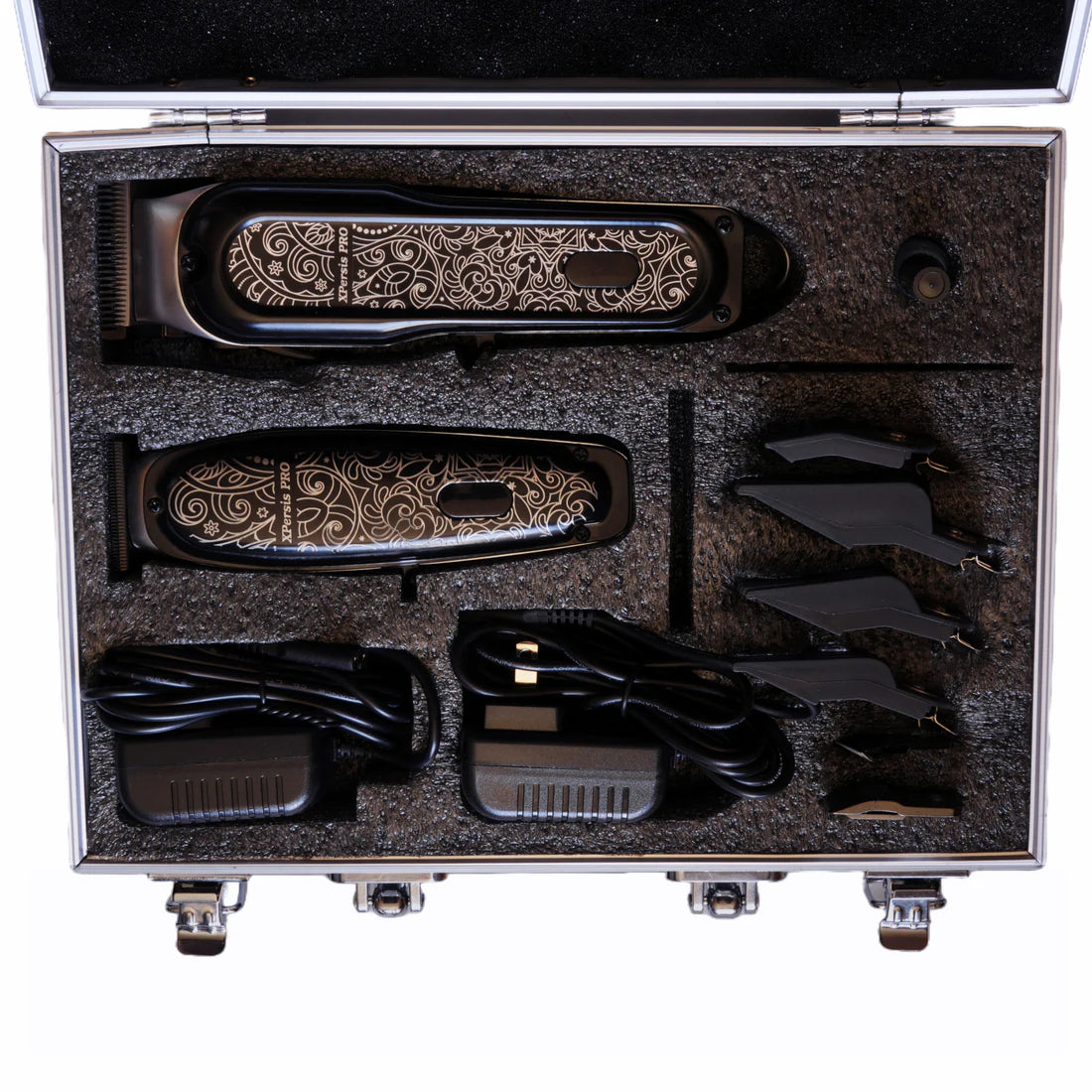 XPERSIS PRO Black All Metal Cordless Barber Combo With Carrying Case