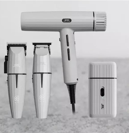 Jrl Razor Cleaner JRL Ghost Collection Clipper, Trimmer, Shaver & Hair Dryer White Editi ...
