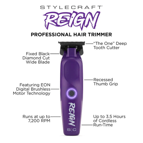 S|C Reign Purple Brushless Motor Cordless Trimmer