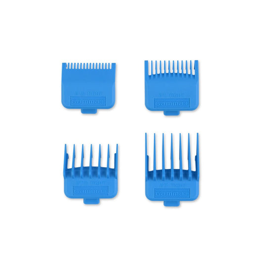 Gamma+ Dub Magnetic Tight Clipper Guards 4-Pack Cyan Blue