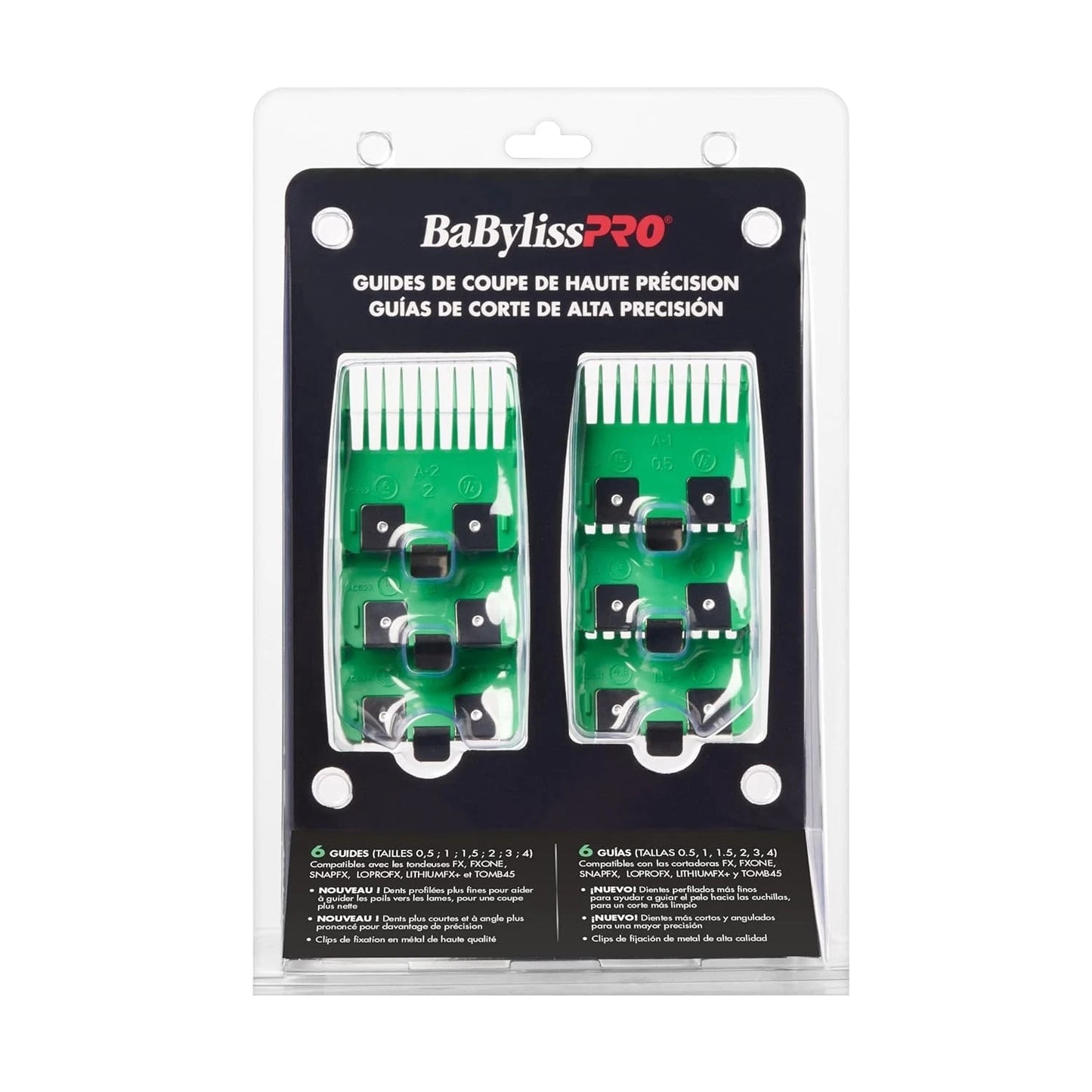 BaBylissPRO x Tomb45 Precision 6 Pc Clipper Guards Comb Set #FXPCG2