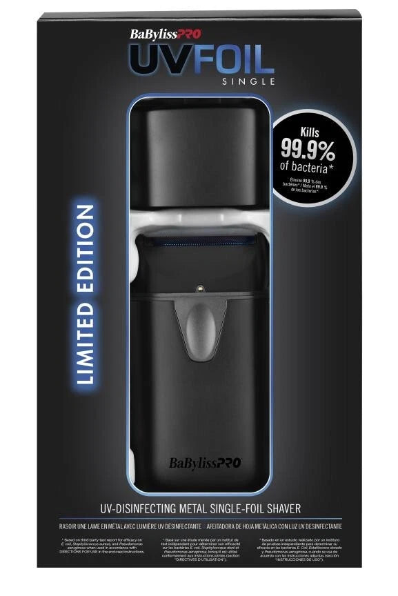 BaByliss PRO Matte Black UVFOIL UV Single Foil Shaver