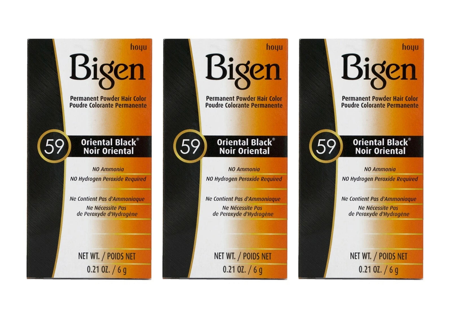 Bigen Powder Hair Color #59 Black Brown 0.21 oz Each