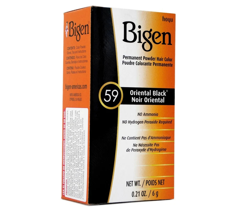 Bigen Powder Hair Color #59 Black Brown 0.21 oz Each