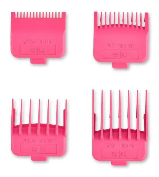 Gamma+ Dub Magnetic Tight Clipper Guards 4-Pack Cyan Pink