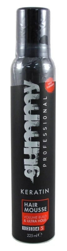 Gummy Hair Mousse Keratin Volume Build Ultra Hold 7.61 Ounce