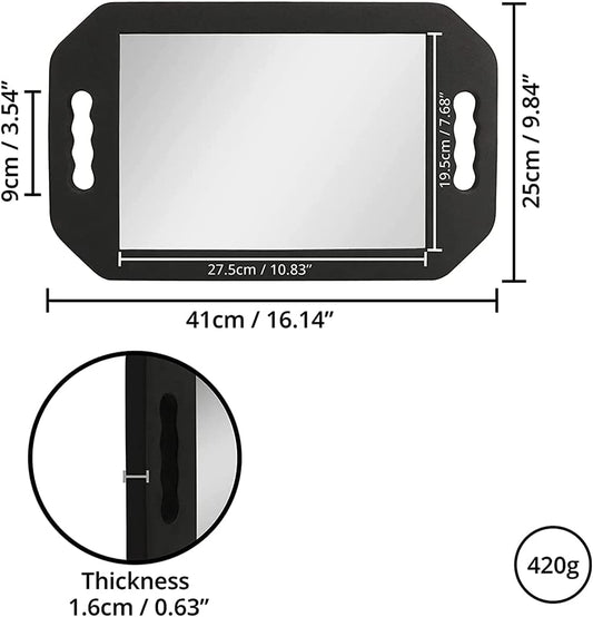 Barber Plastic Mirror Black