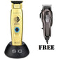 S|C Saber Cordless Trimmer Gold / Bonus One S|C Power Ride Corded Hair Clipper Free