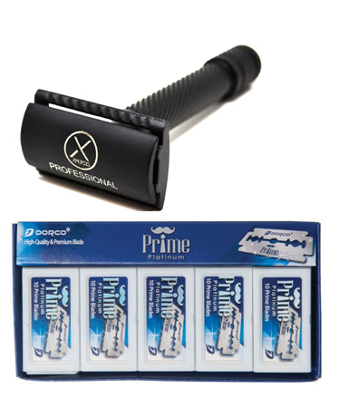 XPERSIS PRO Safety Razor Matte Black Plus Blade